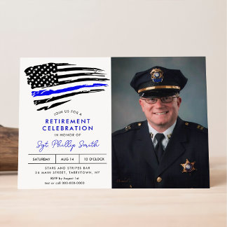 LIBERTY Police Military Retirement Party Invitation