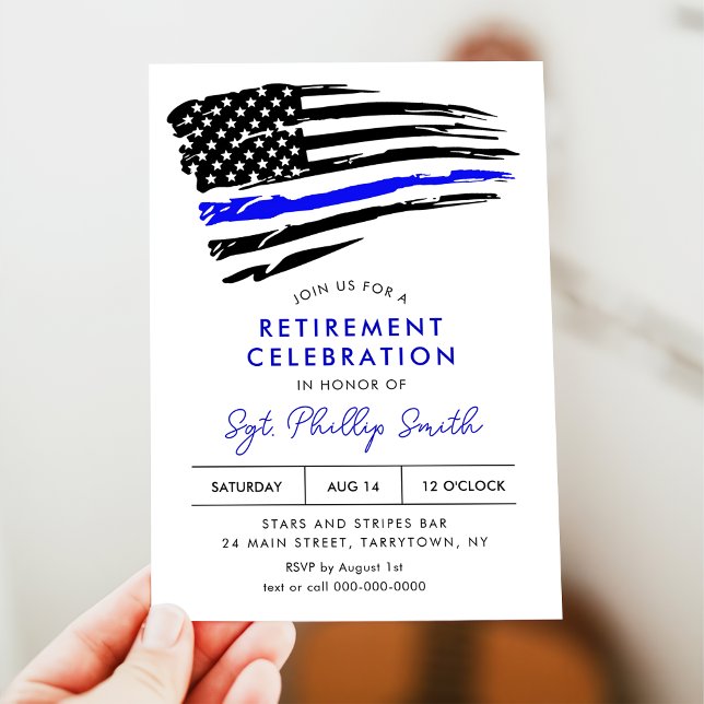 LIBERTY Police Military Retirement Party Invitation (Creator Uploaded)