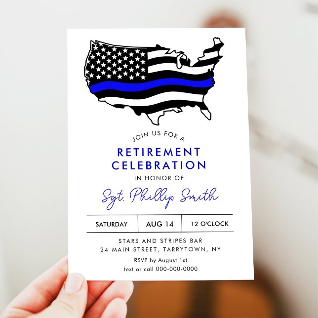 LIBERTY Police Military Retirement Party Invitation (Creator Uploaded)