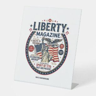 Liberty Popsicle Patriotic Patriotic Ice Cream Pop Pedestal Sign