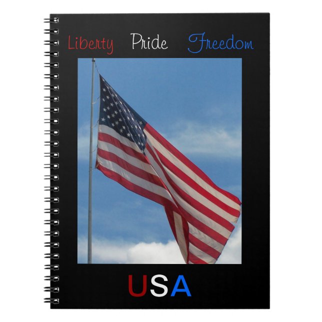 Liberty Pride Freedom Spiral Notebook (Front)