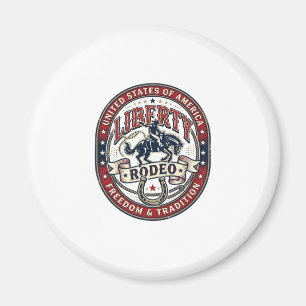 Liberty Rodeo Patriotic Patriotic Rodeo Western US Magnet