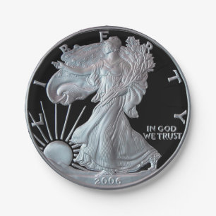 Liberty Silver Dollar Head 2006 Paper Plate