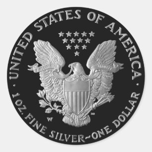 Liberty Silver Dollar Tail 2006 Classic Round Sticker