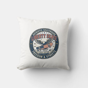 Liberty Skate Patriotic Patriotic Skateboard Vinta Cushion