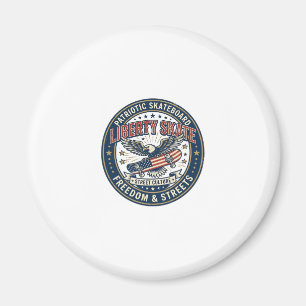 Liberty Skate Patriotic Patriotic Skateboard Vinta Magnet