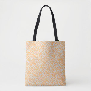 Liberty small white flowers salmon tote bag