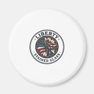 Liberty Stained Glass Patriotic Patriotic Stained Magnet