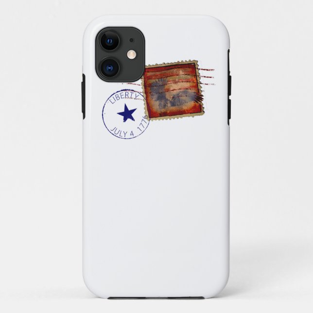 liberty stamp iphone case (Back)