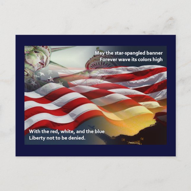 Liberty Star-Spangled Banner Postcard (Front)