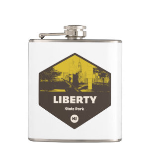 Liberty State Park New Jersey Hip Flask