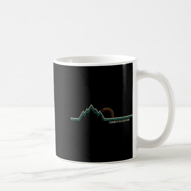 Liberty State Park New Jersey Mountain Retro  Coffee Mug (Right)