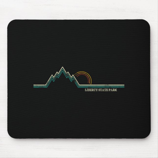 Liberty State Park New Jersey Mountain Retro  Mouse Pad (Front)