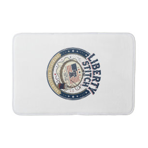 Liberty Stitch Patriotic Patriotic Embroidery Need Bath Mat