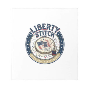 Liberty Stitch Patriotic Patriotic Embroidery Need Notepad