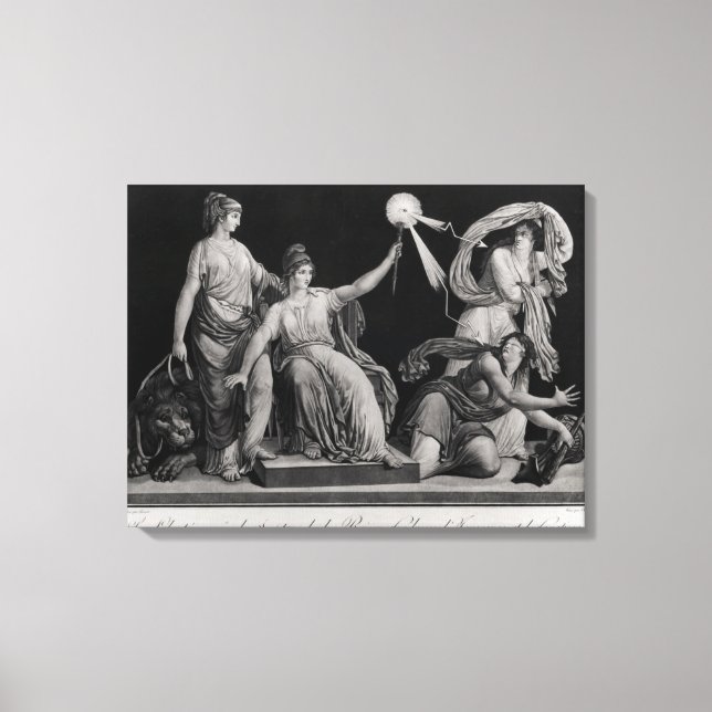 Liberty, striking down Ignorance and Fantacism Canvas Print (Front)