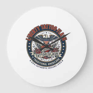 Liberty Tattoo Flash Patriotic Patriotic Tattoo Fl Large Clock