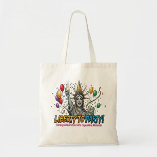 Liberty to Party Statue of Liberty Celebration  Tote Bag