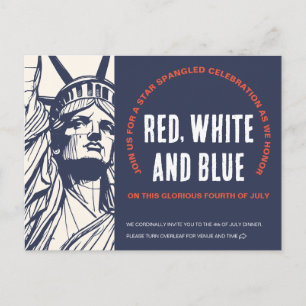 Liberty's Call to 4th of July Invitation Postcard
