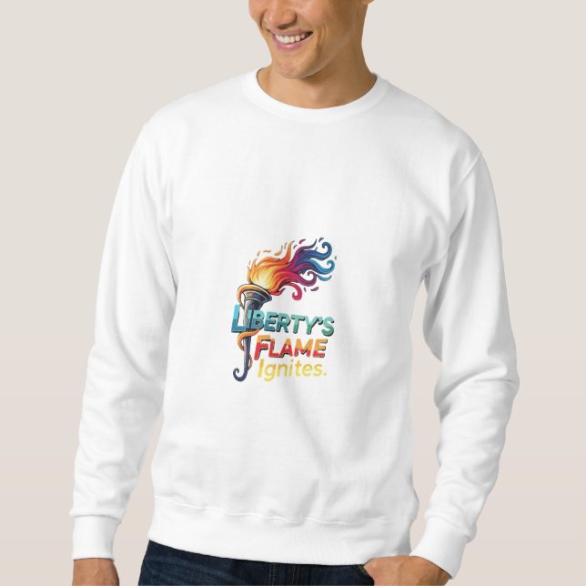 Liberty's Flame Ignites embroidered hoodie ( (Front)