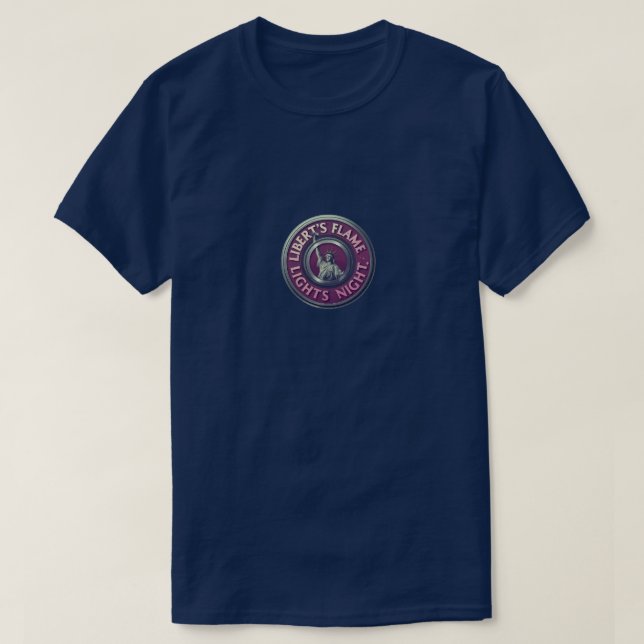 Liberty's Flame Lights Night T-Shirt (Design Front)