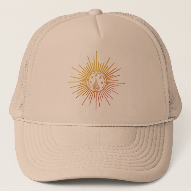 Liberty's Flame Lights Night  Trucker Hat (Front)