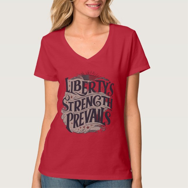 Liberty's Strength Prevails T-Shirt (Front)