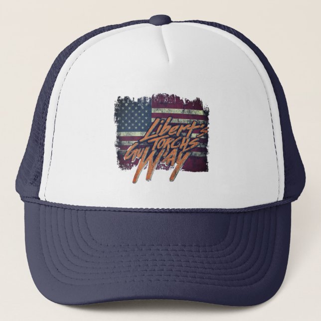 Liberty's Torch Guides Way Trucker Hat (Front)
