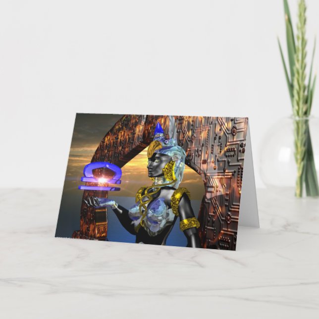 LIBRA 2 Zodiac Birthday Card (Front)