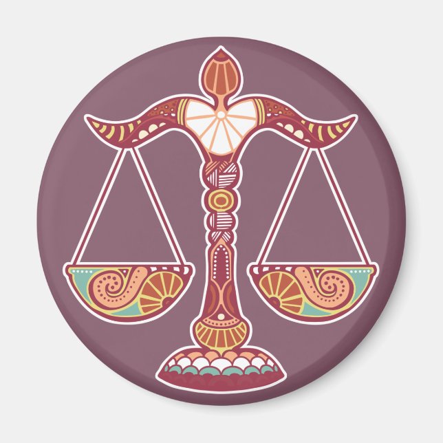 Libra Astrological Sign Magnet (Front)