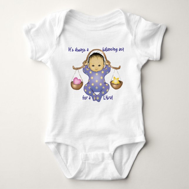 Libra Astrology Baby - almond eyes - Bodysuit (Front)