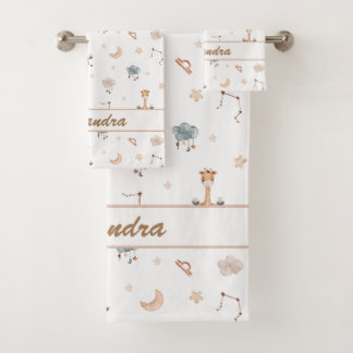 Libra Baby Balanced & Cosy for Little Peacemakers Bath Towel Set
