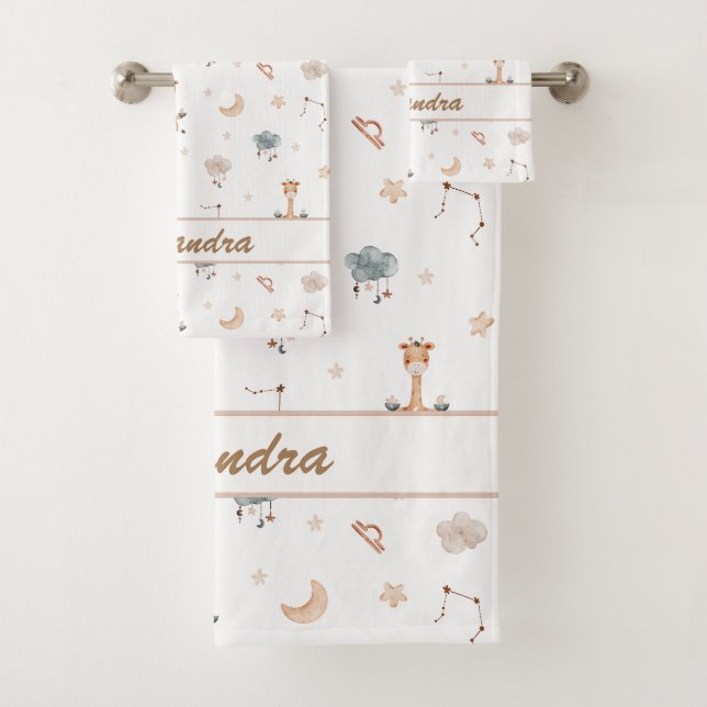 Libra Baby Balanced & Cosy for Little Peacemakers Bath Towel Set (Insitu)