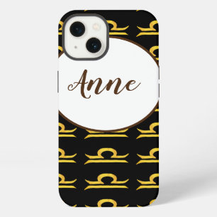 Libra, Balance Golden Zodiac Sign Personalised iPhone 13 Case
