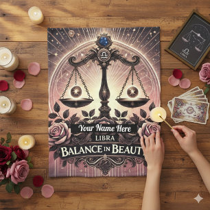 Libra “Balance in Beauty” Fleece Blanket