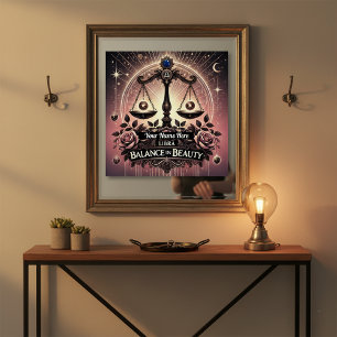 Libra “Balance in Beauty” Glossy Poster
