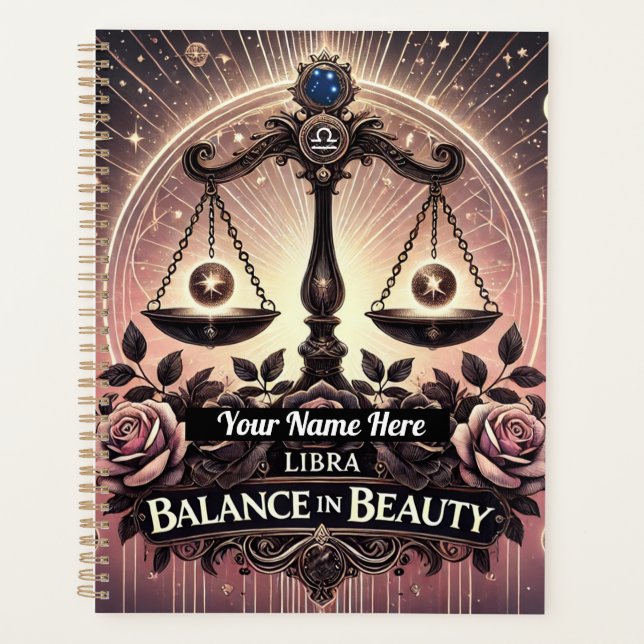 Libra “Balance in Beauty” Planner  (Front)