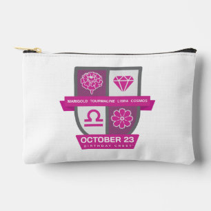 Libra Birthday Crest™ for October 1-23 Accessory Pouch