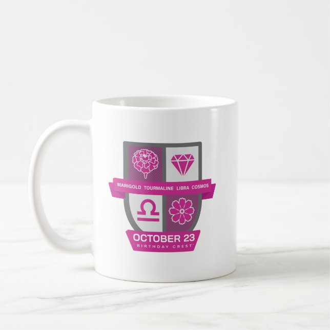 Libra Birthday Crest™ for October 1-23 Mug (Left)