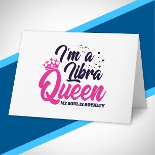 Libra Birthday Queen Astrology Sign Soul Royalty Card