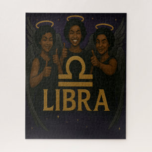 Libra Black Angel Zodiac Puzzle