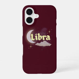 Libra Celestial Moon Cloud Stars Astrology Art iPhone 16 Case