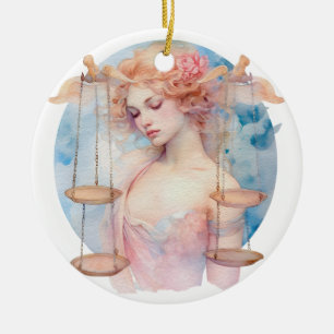 Libra Ceramic Ornament