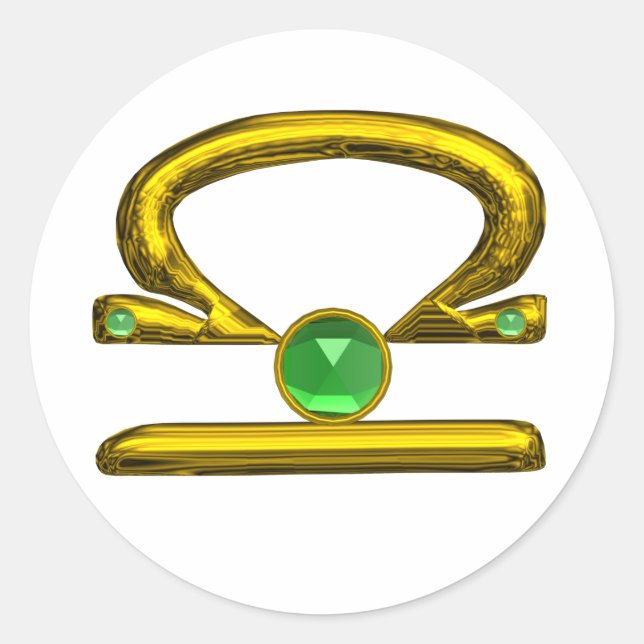 LIBRA CLASSIC ROUND STICKER (Front)