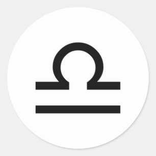 Libra Classic Round Sticker