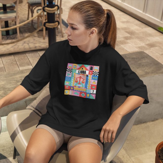 Libra Colourful Zodiac Sign   T-Shirt (Creator Uploaded)