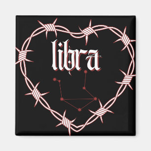 Libra Constellation Gothic Aesthetic Barbed Wire Magnet