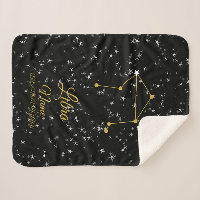 Libra Constellation Sherpa Blanket (Front (Horizontal))