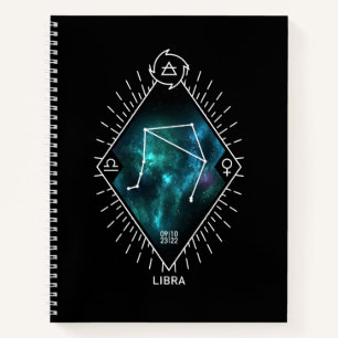 Libra Constellation & Zodiac Symbol Notebook