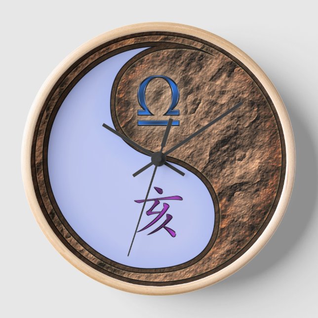 Libra & Earth Boar Clock (Front)